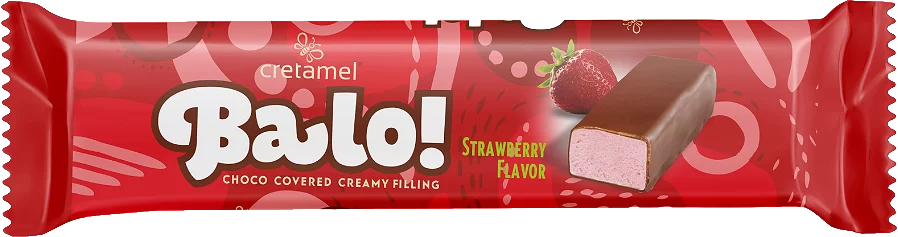 Balo! Nougat Choco Bar with Strawberry Flavor 35g – Nougat Choco