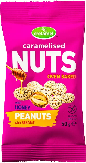 Caramelised Peanuts in Sesame 50g – Caramelised Nuts