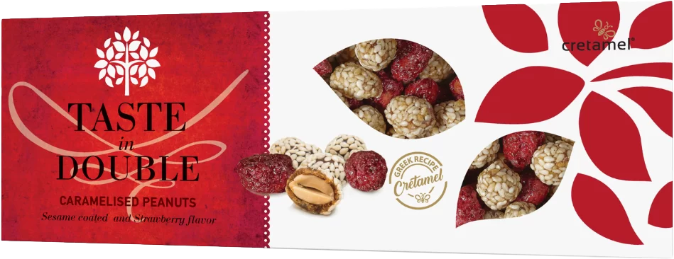 Caramelised Peanuts Sesame & Strawberry Flavor 150g – Caramelised Nuts