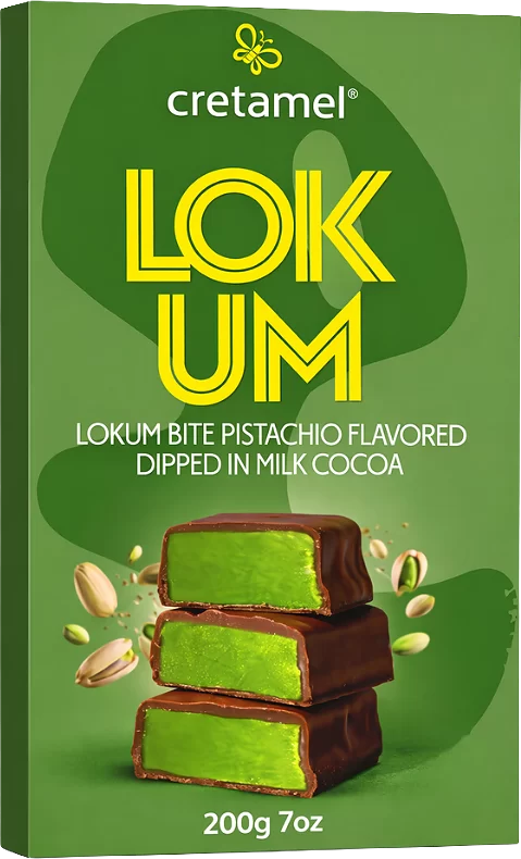 Lokum Choco Bite Pistachio Flavor 200g – Loukoumi