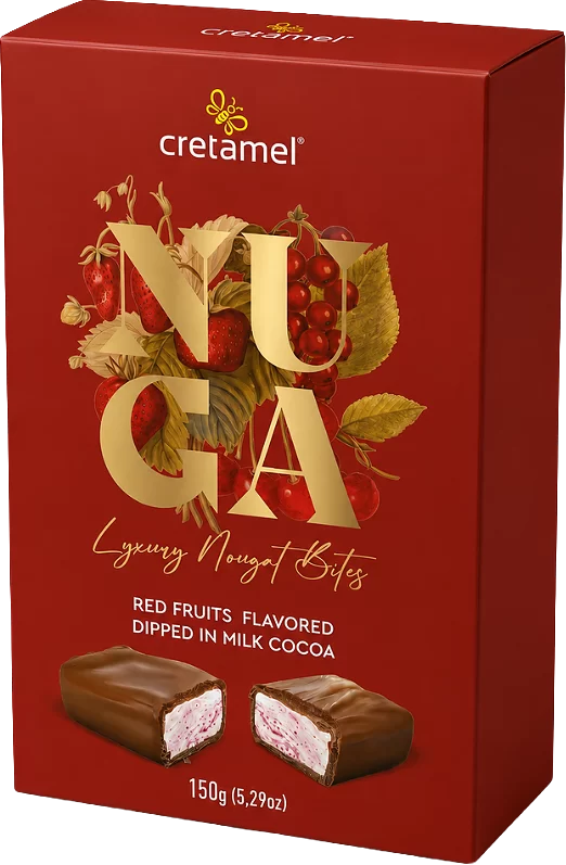 Mini Nuga Choco Bites Red Fruits Flavor 150g – Nougat Choco