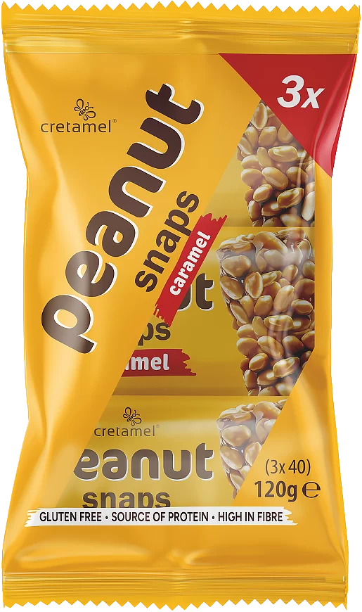Multipack Peanut Snaps Caramel 120g – 3 Packs x 2 x 20g Mini Bars – Peanut Snaps