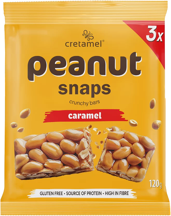 Multipack Peanut Snaps Caramel 120g – 3 x 40g Bars – Peanut Snaps