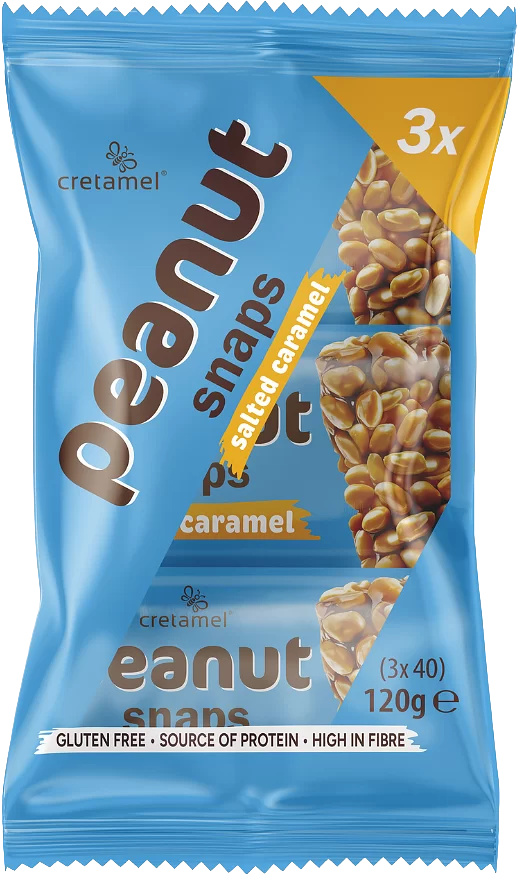 Multipack Peanut Snaps Salted Caramel 120g – 3 Packs x 2 x 20g Mini Bars – Peanut Snaps