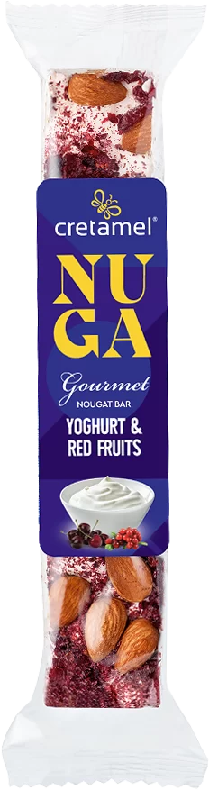 Nuga Gourmet with Yogurt and Red Fruits Topping 75g / 100g – Nougat