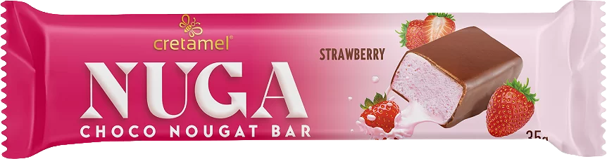 Nuga-Nougat Choco Bar with Strawberry Flavor 35g – Nougat Choco