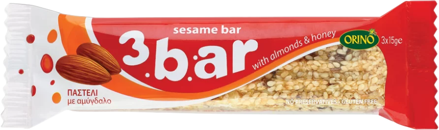 Sesame Bar with Almond 3Bar 45g – Sesame & Nut Bars