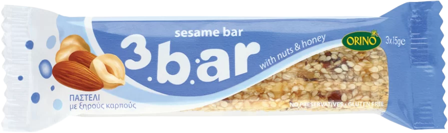 Sesame Bar with Nuts 3Bar 45g – Sesame & Nut Bars