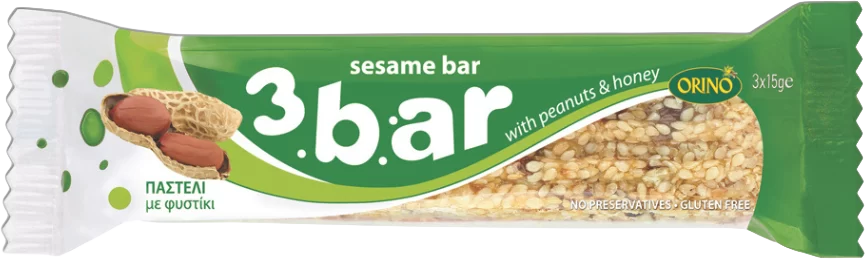 Sesame Bar with Peanut 3Bar 45g – Sesame & Nut Bars